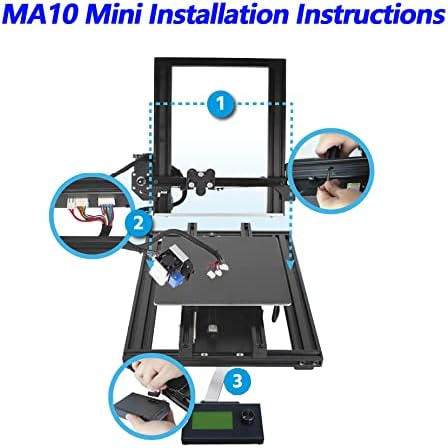 MALYAN MA10 3D Nyomtató - FDM 3D Nyomtató a Gyerekek, Kezdők áramellátás Védelmi Eszközt Mágneses Rugalmas
