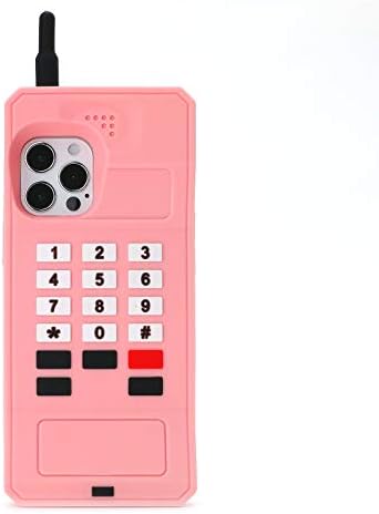 Lubiogio Retro Telefon tok iPhone 14 Ráadásul 3D-s Aranyos Rajzfilm Kawaii Retro Klasszikus Állni, Telefon