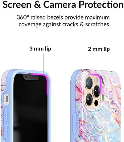 Bársony Kaviár Tervezett iPhone 13 Pro Max Esetben a Nők [10ft Csepp Tesztelt] Kompatibilis MagSafe -