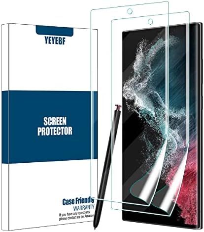 Galaxy S22 Ultra Prémium Képernyő Védő Által YEYEBF, [2 Csomag] [Ujjlenyomat Kinyit] [Anti-semmiből] Ultra