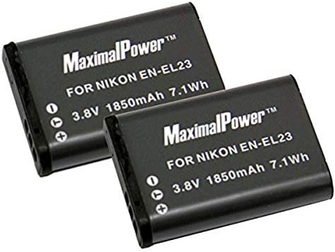 MaximalPower DB NIK HU-EL23 x2 Nikon ENEL23 COOLPIX S810c P600 MH-67P Akkumulátor (Fekete)