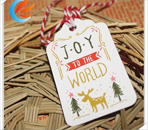 50pcs Karácsonyi Kategória a String Fesztivál Öröm, hogy A Világ Elk Kraft Papír Címkék DIY Kártya a Papír