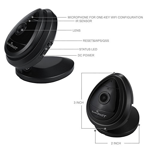 WiFi Mini IP Kamera, éjjellátó 720P HD Otthoni Vezeték nélküli Biztonsági Kamera Rendszer 2 Módon Audio