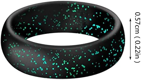 Csörög a Nők 2023 Szülinapi Ajándék Szilikon Gyűrű 5.7 mm Széles Gyűrű Jóga Gyűrű Sport Gyűrű, Gyöngy,