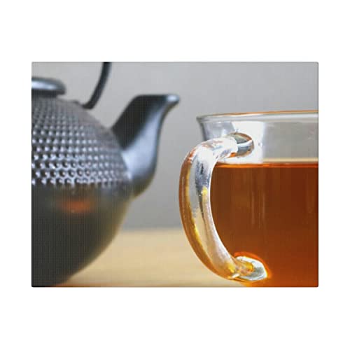 Csésze Tea Tea Kettle-Szoros Termés Színe 16x20 Matt Vászon, Feszített Keretes Kész Lógni Eredeti Fotózás