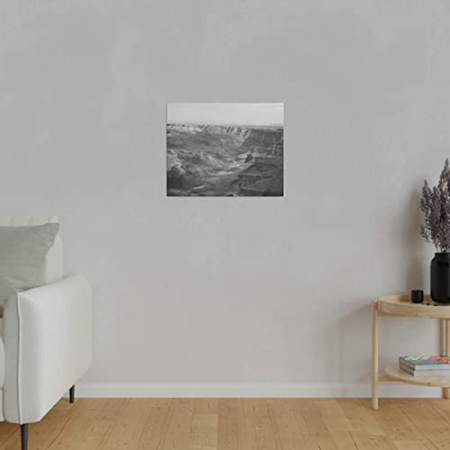 Fekete & Fehér Colorado Folyó a Grand Canyon 16x20 Matt Vászon, Feszített Keretes Kész Lógni Eredeti Fotózás