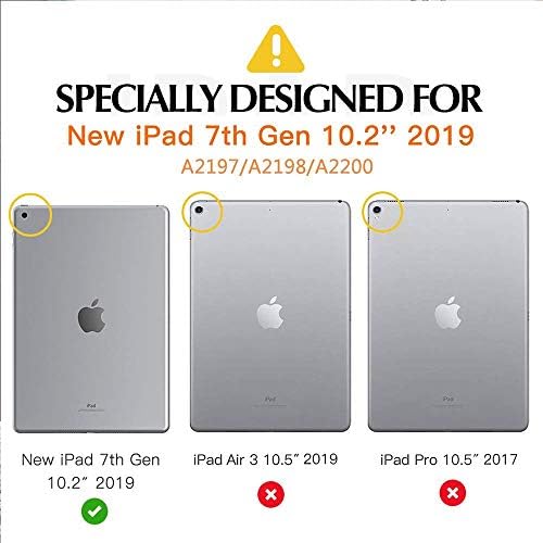 MAYCARI iPad 10.2 Esetben Corgi Kutya 2019 7. Generációs iPad Esetében tolltartó, Aranyos Állat, Hátra