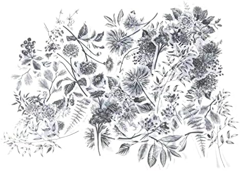 Fecsam Scrapbooking Matricák(60pcs), Arany Lombozat/Monokróm Washi Matrica Szett, Leveles Növények Virágos