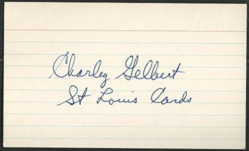 A bíborosok Charley Gelbery (d.67) Aláírt egy Autogramot Vintage 3x5 Index Kártya N13 - MLB Vágott Aláírás