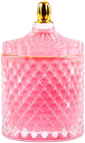 ALAMHI Rózsaszín Cukorka Üveg, Üveg süteményes Tál Fedővel, Kristály Apothocary Üvegekbe Fedő Üveg Ékszer