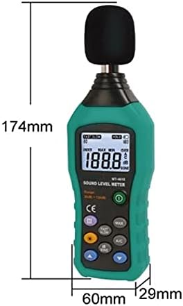 GENIGW Tartomány 30-130dB Pontosság 1.5 dB zajszint Mérő Decibel Mini Mérési Eszköz, Háttérvilágítással