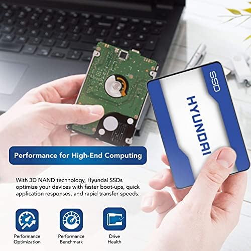 HYUNDAI 960GB NAND SATA 2,5 Hüvelykes Belső SSD Gyorsabb PC, Laptop Szekvenciális olvasás/írás sebesség