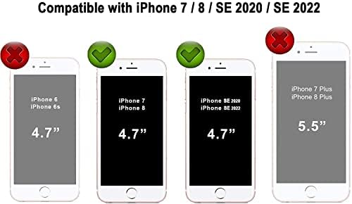 CellEver Ultra Tartós Szilikon tok iPhone SE 2022/2020 iPhone 7/8 Katonai Csepp Védelem [3 Rétegű] [Slim