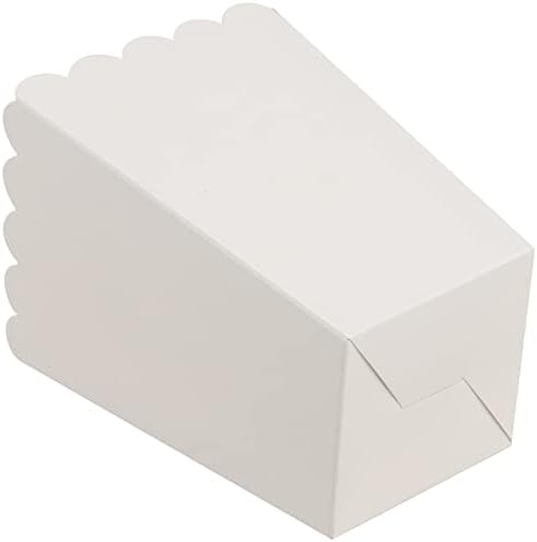 KEILEOHO 150 Csomag Fehér Popcorn Dobozok Fél, 2.2 x 3 x 4.2 Cm Mini Papír Popcorn Doboz Üres, Fehér Popcorn