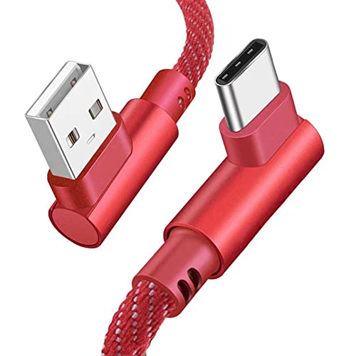 Megfelelő Szögben USB C Típusú Kábel, (2 Pack 3FT) 90 Fokos Dupla Oldalon, Megfordítható Fonott Nylon