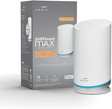 ARRIS Szörfdeszka mAX AX6600 Tri-Band Wi-Fi-vel, 6 Háló Router (W21.) (Felújított)