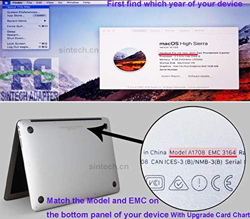 Sintech NGFF M. 2 nVME SSD Adapter Kártya Frissítés 2013-2015 Évi Mac(Nem Illik 2013 Elején MacBook Pro)