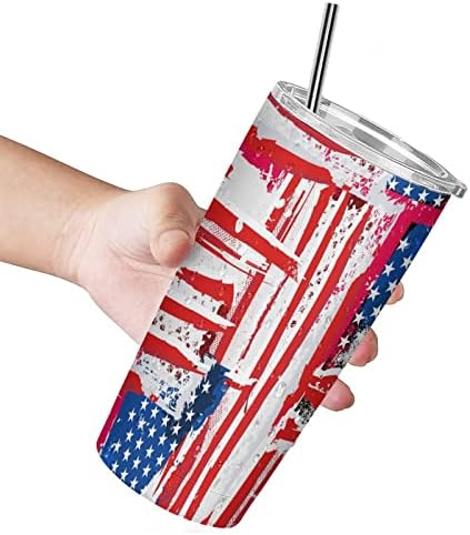 Akvarell USA Zászló Rozsdamentes Acél Dobon Szigetelt Üveg Vizet Utazási Bögre Kávét a Hideg-Meleg Italok