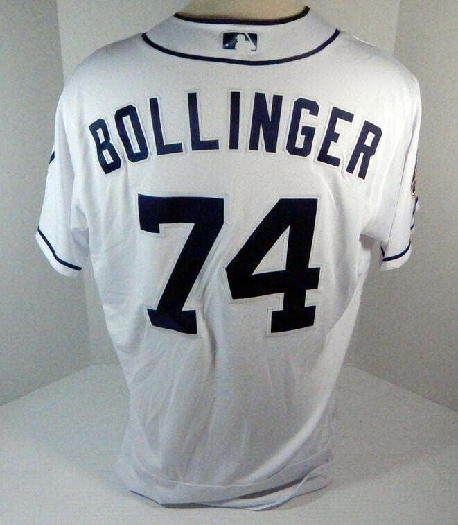 2019 San Diego Padres Ryan Bollinger 74 Játék Kiadott Fehér Jersey 50 150 P 75 - Játék Használt MLB Mezek