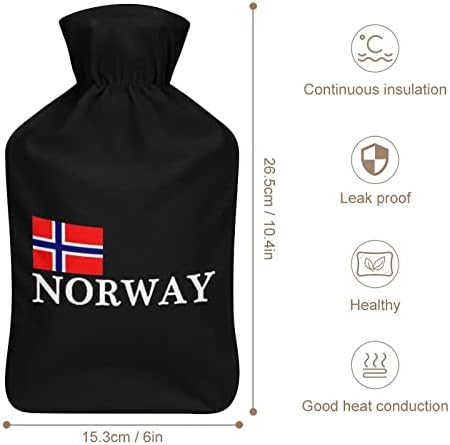 Norvégia Nemzeti Büszkeség Plüss Víz Injekció Gumi Meleg Víz Táska Hordozható Forró vizes Palackot Meleg