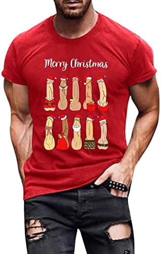 XXBR Karácsony Rövid Ujjú T-shirt Mens, Csúnya Xmas Nyomtatás Tervező Jelmezek Vicces Grafikus Edzés Slim