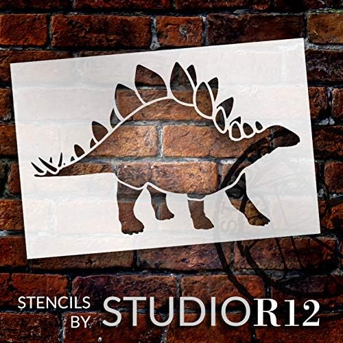Stegosaurus Stencil által StudioR12 | DIY Óvoda & Hálószoba Decor | Create Dino Parti Dekoráció | Craft