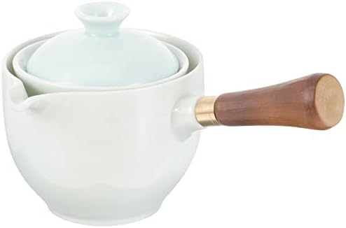 Cabilock Tea Csésze Készlet Kerámia Teáskanna Klasszikus teáskannában Vízforraló Oldalon Kezelni, 360