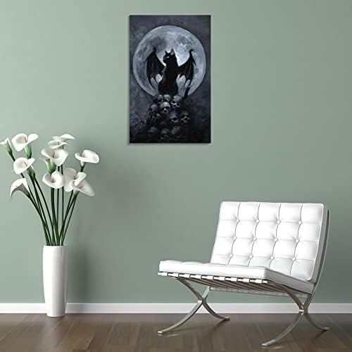 Halloween Plakátok Gótikus Művészi Nyomatok Bat Csontváz Horror Dekoráció Wall Art Festmények Vászon Fali