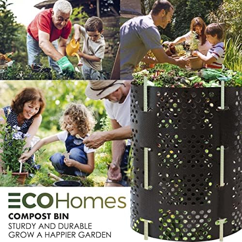 ECOHomes 100 Liter Bővíthető Kerti Komposzt Bin | Kompakt & Könnyű Beállítás Kerti Komposzt Rendszer -