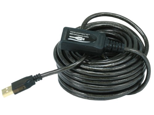 Monoprice 32ft 10M USB 2.0-EGY Férfi-Egy Nő Aktív Hosszabbító/Repeater Kábel Használata Playstation, Xbox,