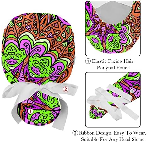 2db Nők Állítható Dolgozó Kap a Gombot Kreatív Egyetemes Művészi Virágos Lófarok Tok Nyakkendő, Kalap