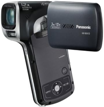 Panasonic HX-WA10A Vízálló Dual HD Pocket Camcorder a 5x Optikai Zoom-2,6 Hüvelykes LCD-Képernyő (Kék)