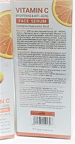 Dr. Rashel C-Vitamin Arc Szérum | hialuronsav , Feszesítő, Anti Aging ( Csomag 2 ) + 1 Pár Kristály Kollagén