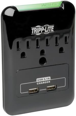 Tripp Lite SK30USB Megvédeni! Lapos Profil 3-Outlet túlfeszültségvédő Fal Érintse meg az USB Portok