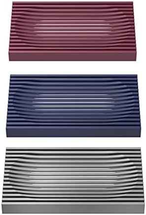 Faotup 3PCS szappantartó Jogosultja(Piros, Szürke, Kék Minden 1),Téglalap alakú, szappantartó,szappantartó