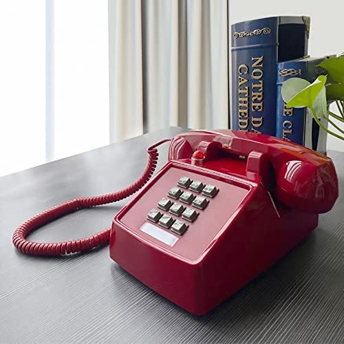 ABaippj Retro Vezetékes Telefon Vintage Régimódi Telefon Klasszikus Telefonvonal Fix Vezetékes Telefon,