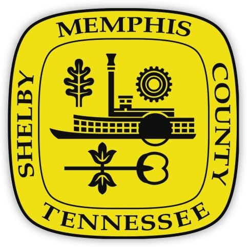 Memphis város pecsétje Tennessee matrica, matrica 4 x 4