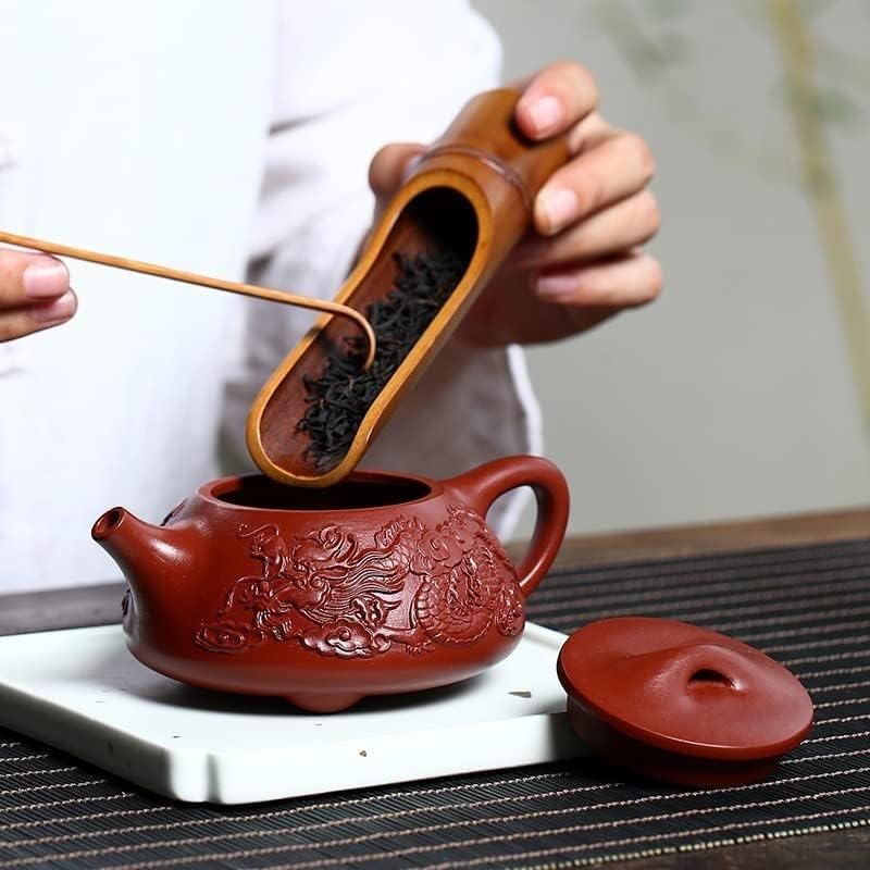 SoGuDio gyógytea Pot 230CC Igazi Kézzel készített Sárkány Minta Teáskanna Agyag Tea Kettle Zisha Teaware