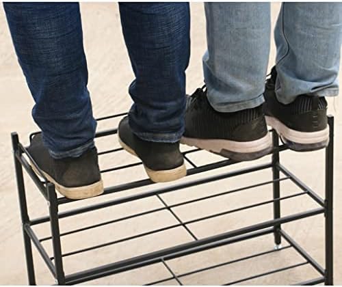 XIAOHESHOP Cipő tartó Tárolás Szervező 4 Rétegű Fém szekrényben Lehet Tárolni 16~20 Cipős Szekrények Könnyen