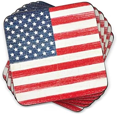 Pimpernel Amerikai Zászló Gyűjtemény Alátétek | Készlet 6 | Parafa Támogatta Igazgatóság | a Hő -, Folt-Ellenálló