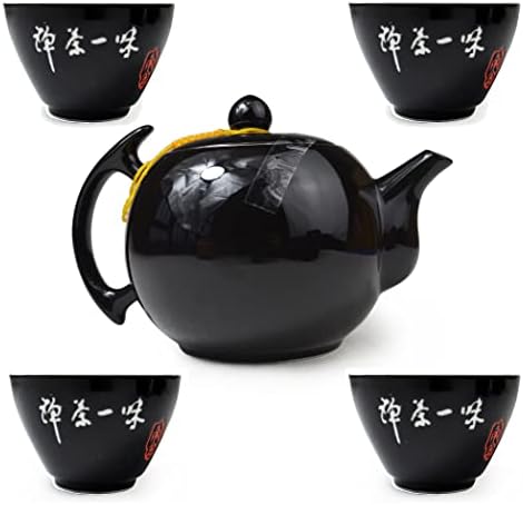 Kung fu-ja teáskészlet a Porcelán Fekete Teáskanna, csészék Japán Zen Legmagasabb Szinten teaszertartás