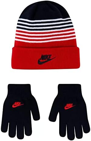 Nike Fiú Csíkos Sapka & Kesztyű 2 darabos Készlet