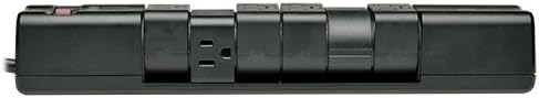Tripp Lite 6 Forgatható Outlet túlfeszültségvédő elosztó, 8ft Kábel, Két USB, Fekete, 50 000 dollár BIZTOSÍTÁSI