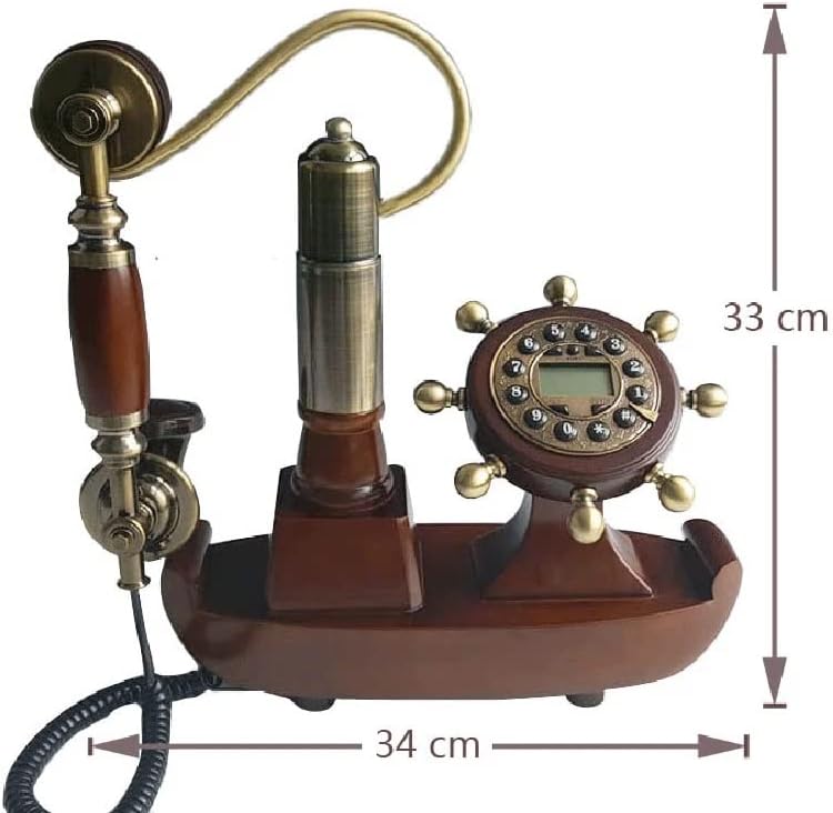 ZSEDP Antik Vezetékes Telefon, Vintage Ellátott Vezetékes Telefon Telefone Hajót Otthon, Irodában Ülve