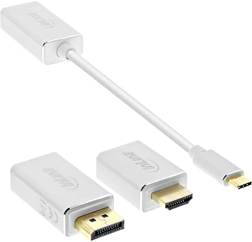 Inline® USB Display Átalakító Készlet 6 az 1-ben USB C Típusú Férfi-DisplayPort-Női HDMI VGA DP Régi Mód