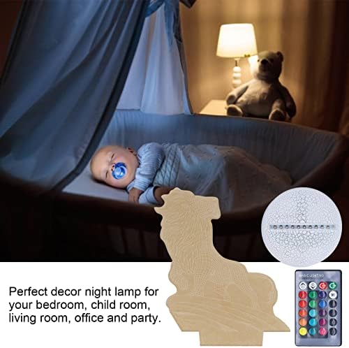 Shanrya 3D Éjjeli Lámpa, 16 Szín 5 Szint Fényerő Illúzió Dekoráció Éjszakai Fény 4 Vaku Módok az Office