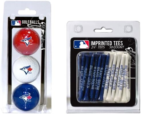 Csapat Golf MLB Toronto Blue Jays Logó Színű, Golf Labdák (3 Gróf) & 2-3/4 Rendelet Golf Pólók (50 Gróf),