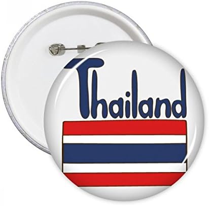 Thaiföld Nemzeti Zászló Piros-Kék Mintás, Kerek Csapok Jelvény Gombot Jelkép Kiegészítő, Dekoráció 5db